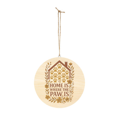 Paw Print Wooden Sign: Rustic Pet Lover Wall Art