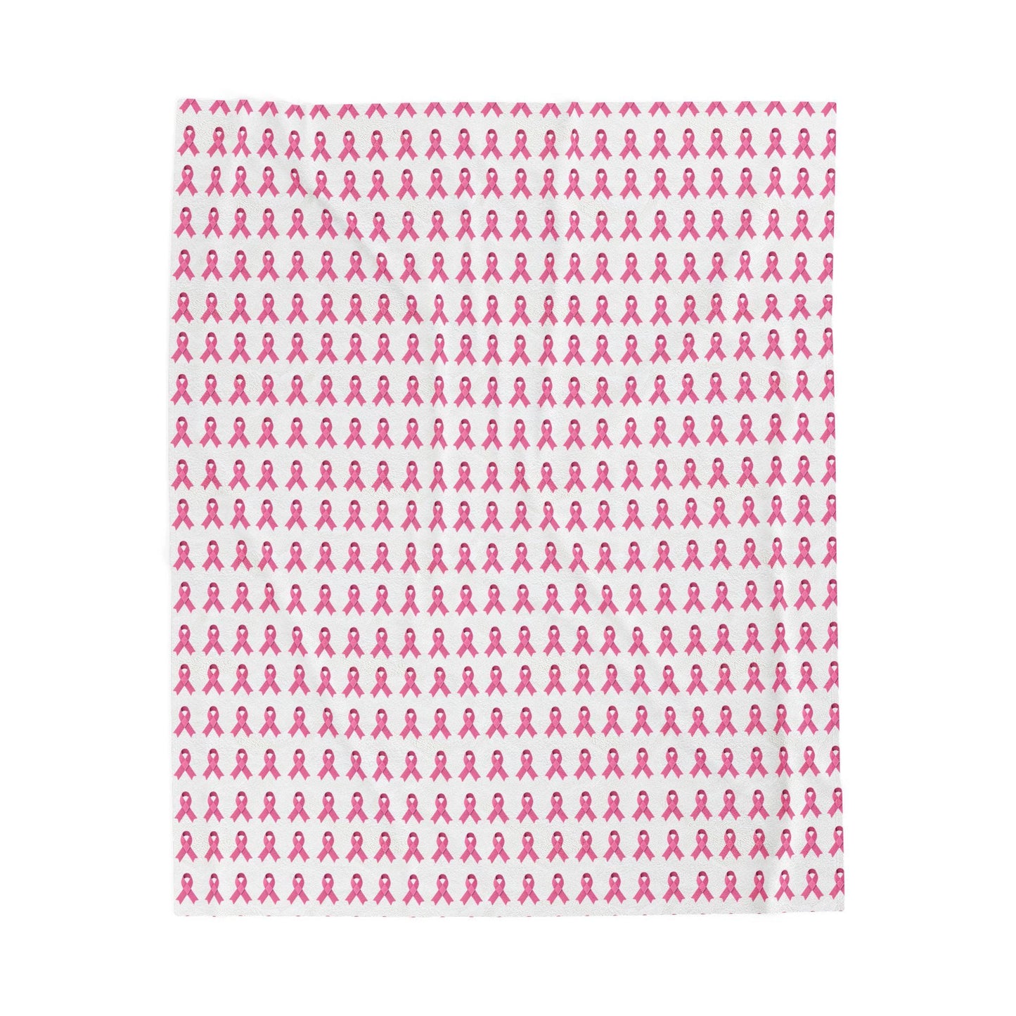 Soft Pink Velveteen Plush Blanket: Cozy Throw, Breast Cancer Awareness