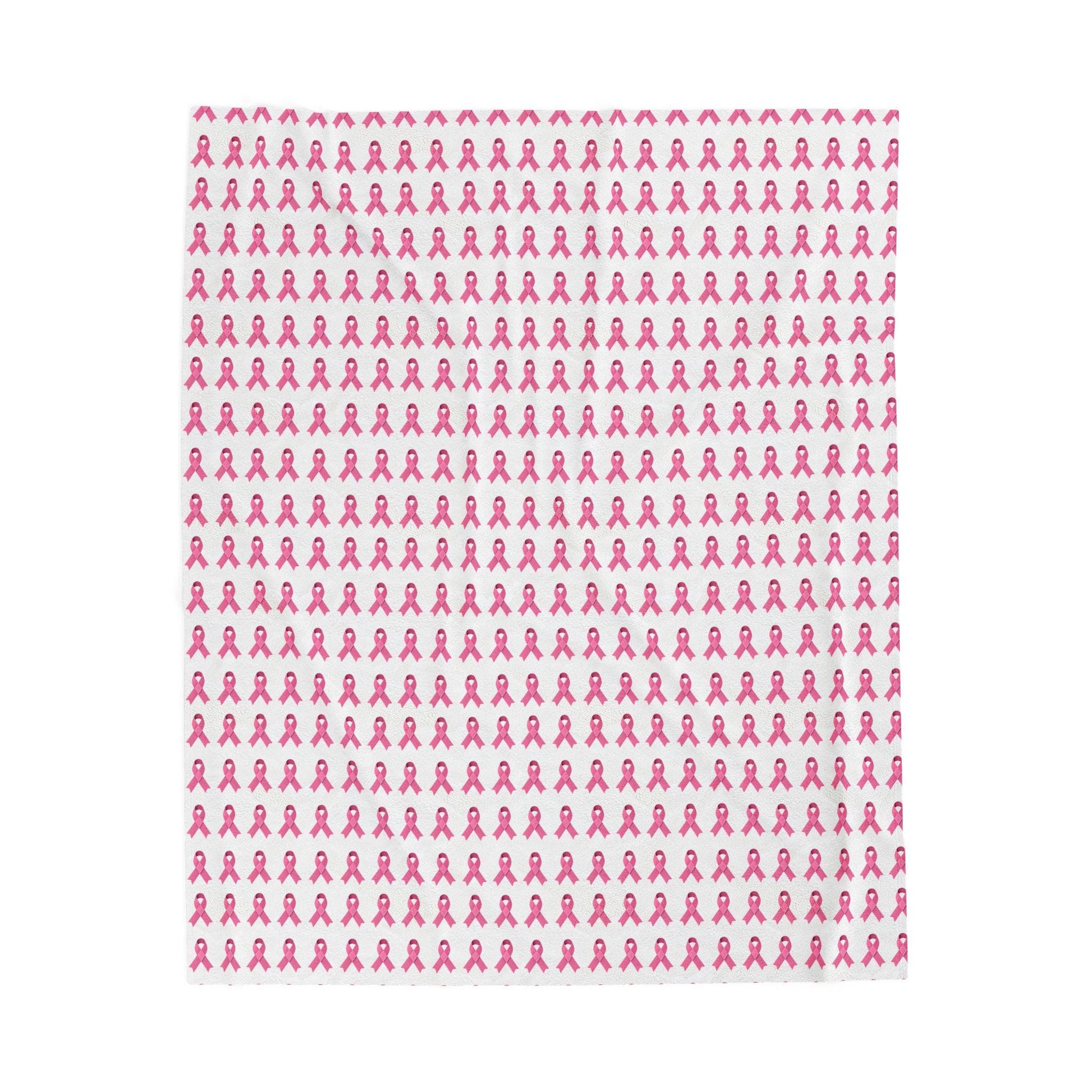 Soft Pink Velveteen Plush Blanket: Cozy Throw, Breast Cancer Awareness