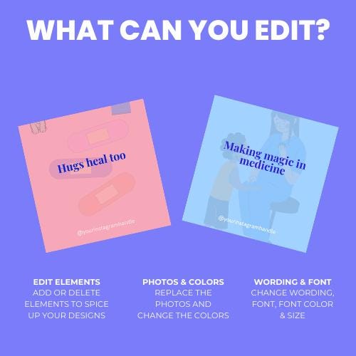 Pediatric Nurse Quote Templates: Canva Editable Social Media Bundle (PDF Download)