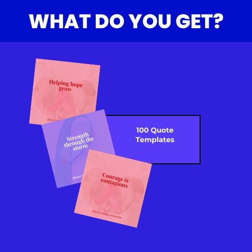 Oncology Nurse Quote Templates: Cancer Awareness Canva Designs (PDF Download)