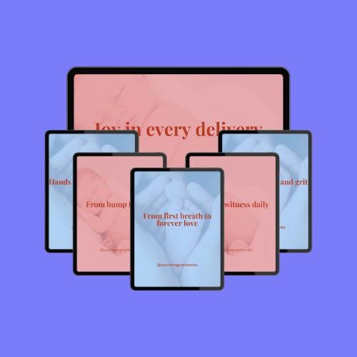 Labor and Delivery Nurse Quotes: 100 Editable Canva Templates (PDF Download