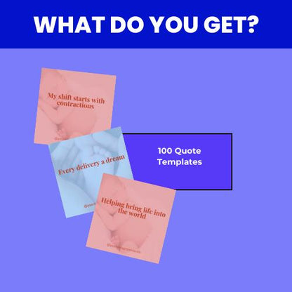 Labor and Delivery Nurse Quotes: 100 Editable Canva Templates (PDF Download