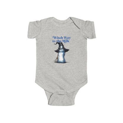 Witch Way to the Milk Bodysuit: Infant Halloween Outfit