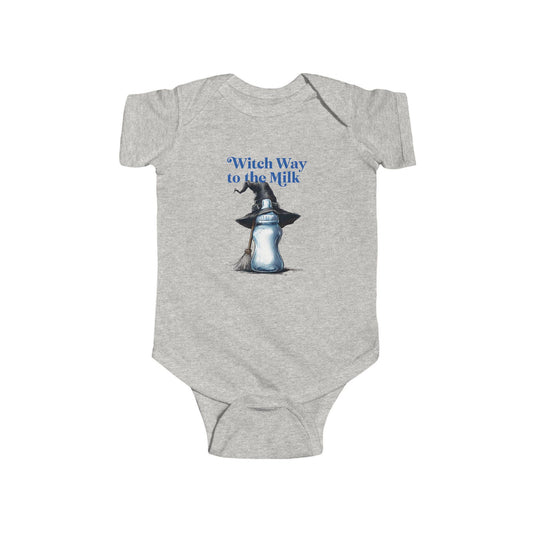 Witch Way to the Milk Bodysuit: Infant Halloween Outfit