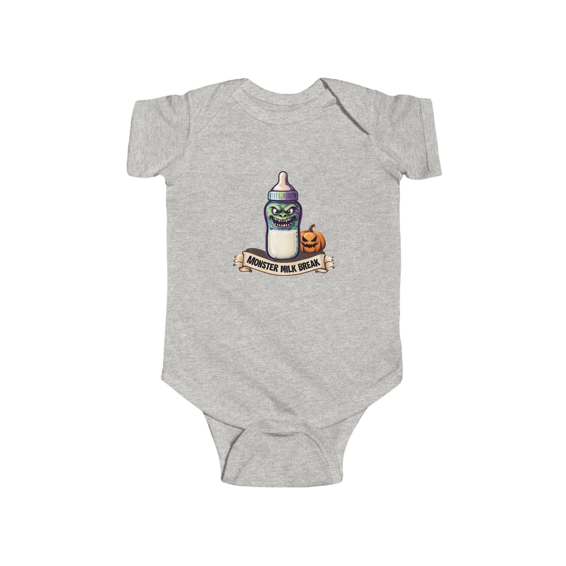 Funny Halloween Infant Bodysuit: Monster Milk Break Outfit
