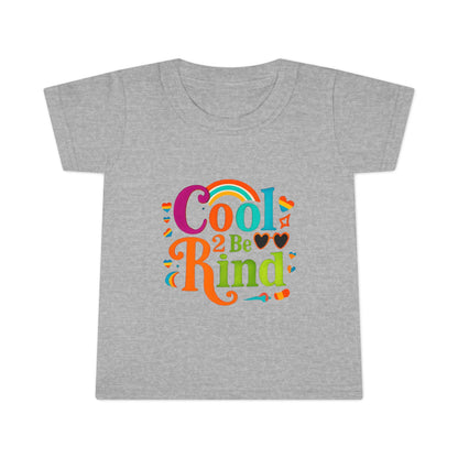 Colorful Cool 2 Be Kind Toddler T-shirt, Youth Shirt, Kids Gift, Playdate Outfit, Fun Summer Tee, Birthday, Everyday Wear