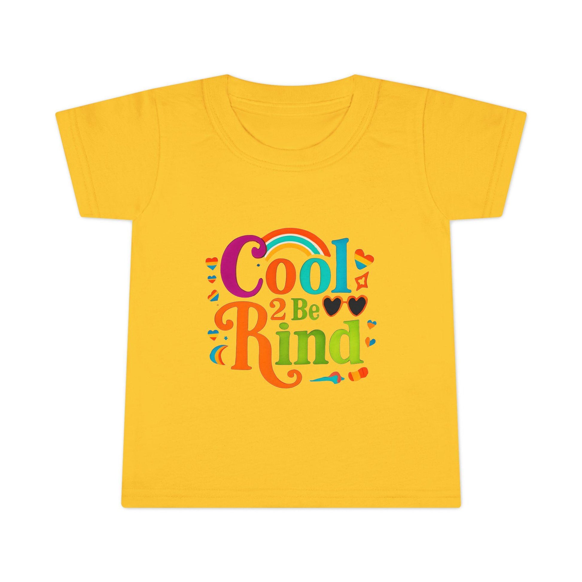 Colorful Cool 2 Be Kind Toddler T-shirt, Youth Shirt, Kids Gift, Playdate Outfit, Fun Summer Tee, Birthday, Everyday Wear