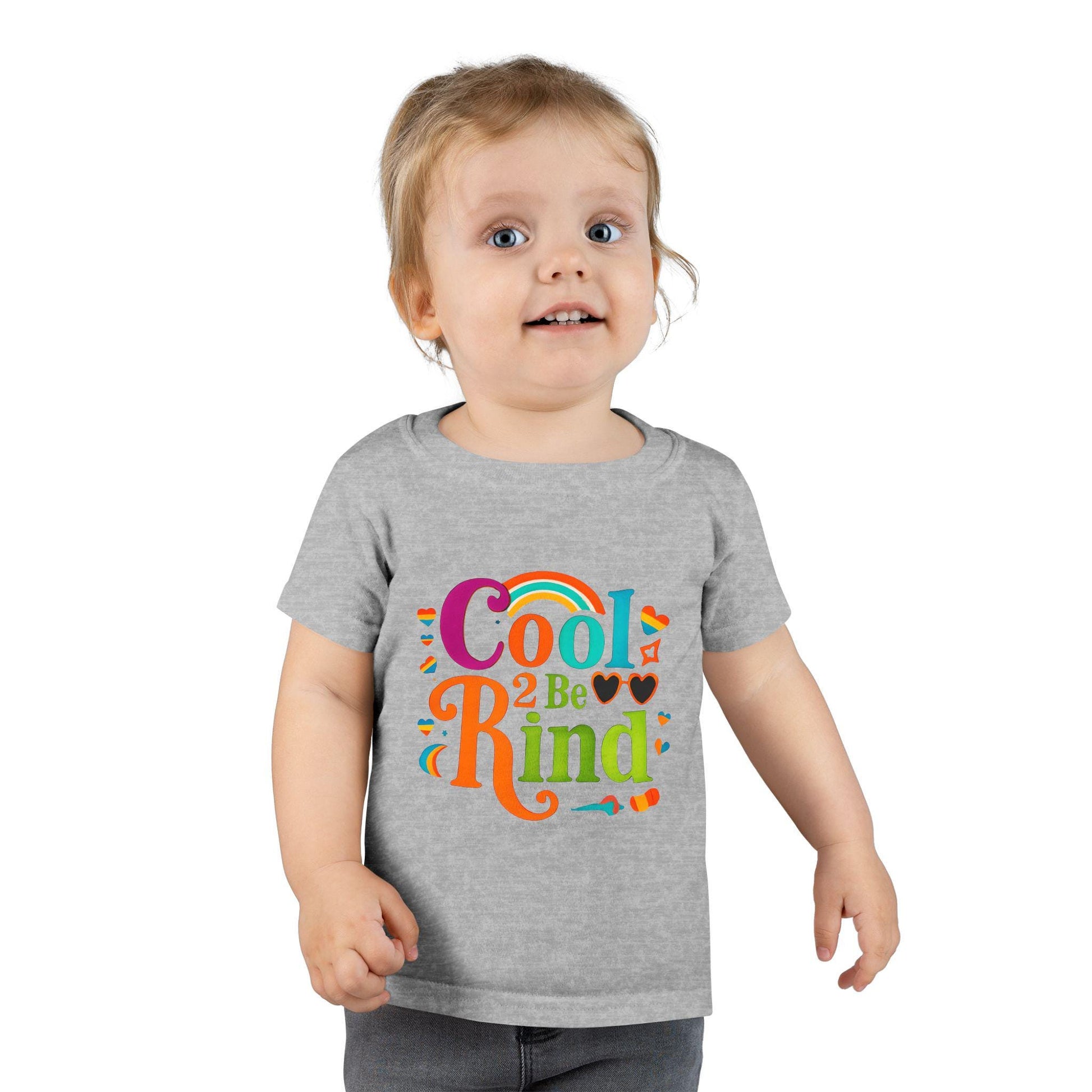 Colorful Cool 2 Be Kind Toddler T-shirt, Youth Shirt, Kids Gift, Playdate Outfit, Fun Summer Tee, Birthday, Everyday Wear