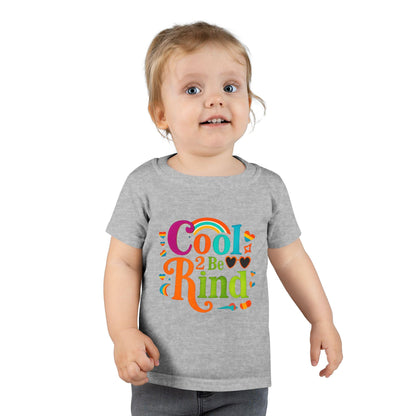Colorful Cool 2 Be Kind Toddler T-shirt, Youth Shirt, Kids Gift, Playdate Outfit, Fun Summer Tee, Birthday, Everyday Wear