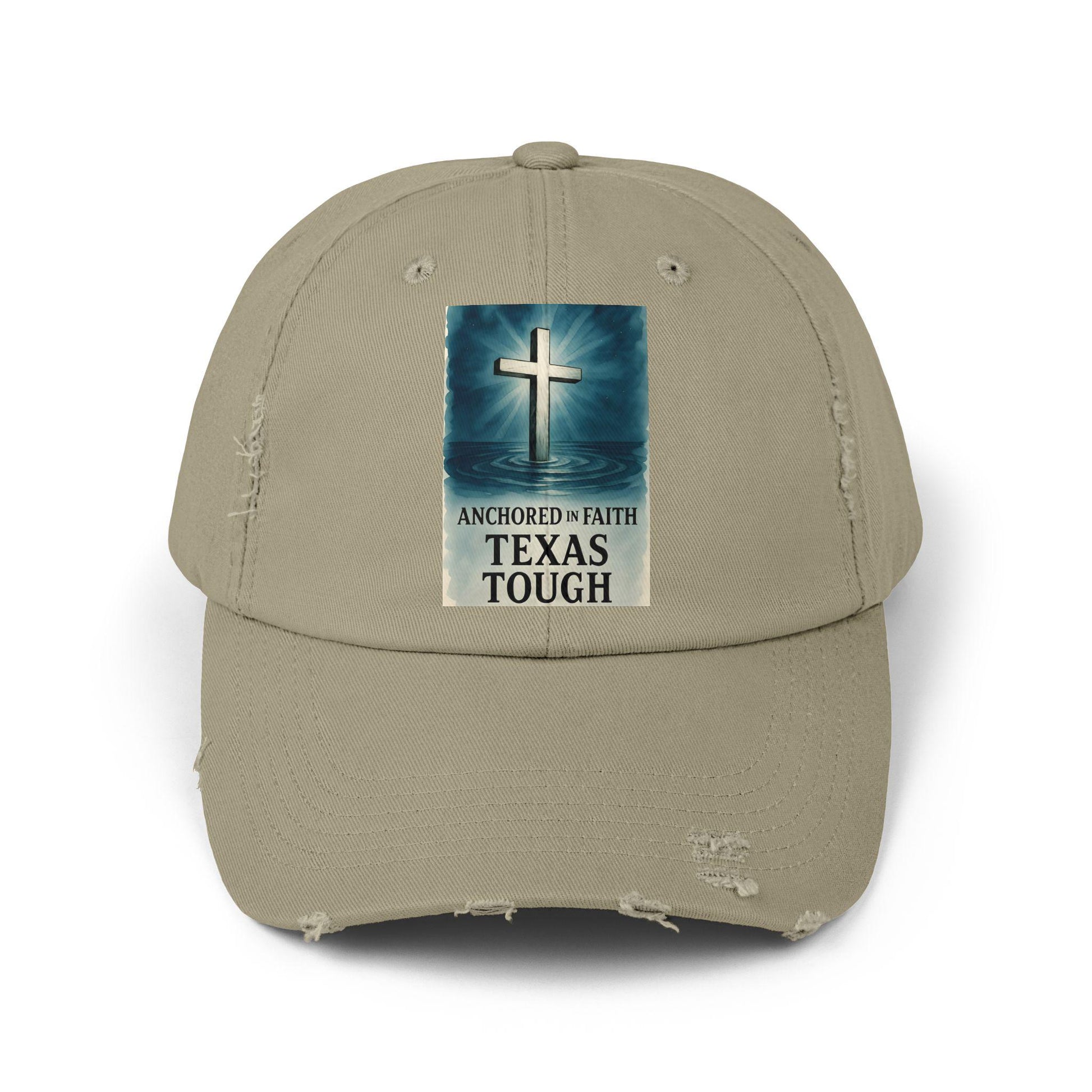 Texas Tough Distressed Baseball Cap: Unisex Inspirational Headwear