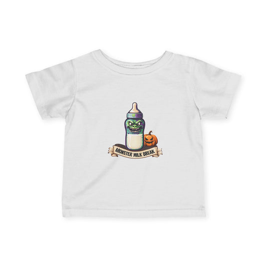 Monster Milk Baby Tee: Halloween Trick or Treat Infant Shirt