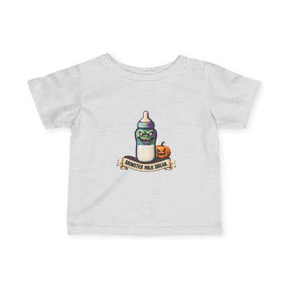 Monster Milk Baby Tee: Halloween Trick or Treat Infant Shirt