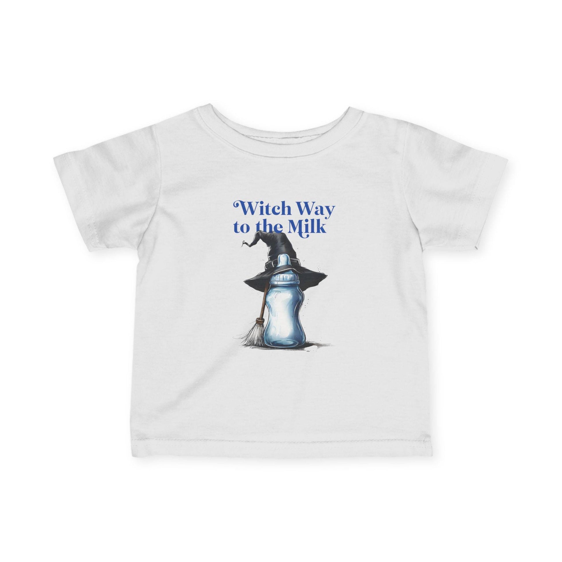 Adorable Infant Jersey Tee - "Witch Way to the Milk" - Perfect for Halloween, Baby Showers, Toddler Tees, Unique Gifts, Cute Outfits
