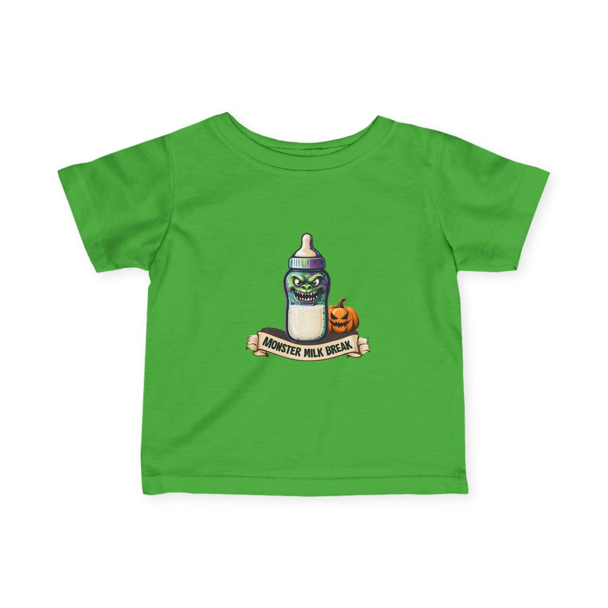 Monster Milk Baby Tee: Halloween Trick or Treat Infant Shirt