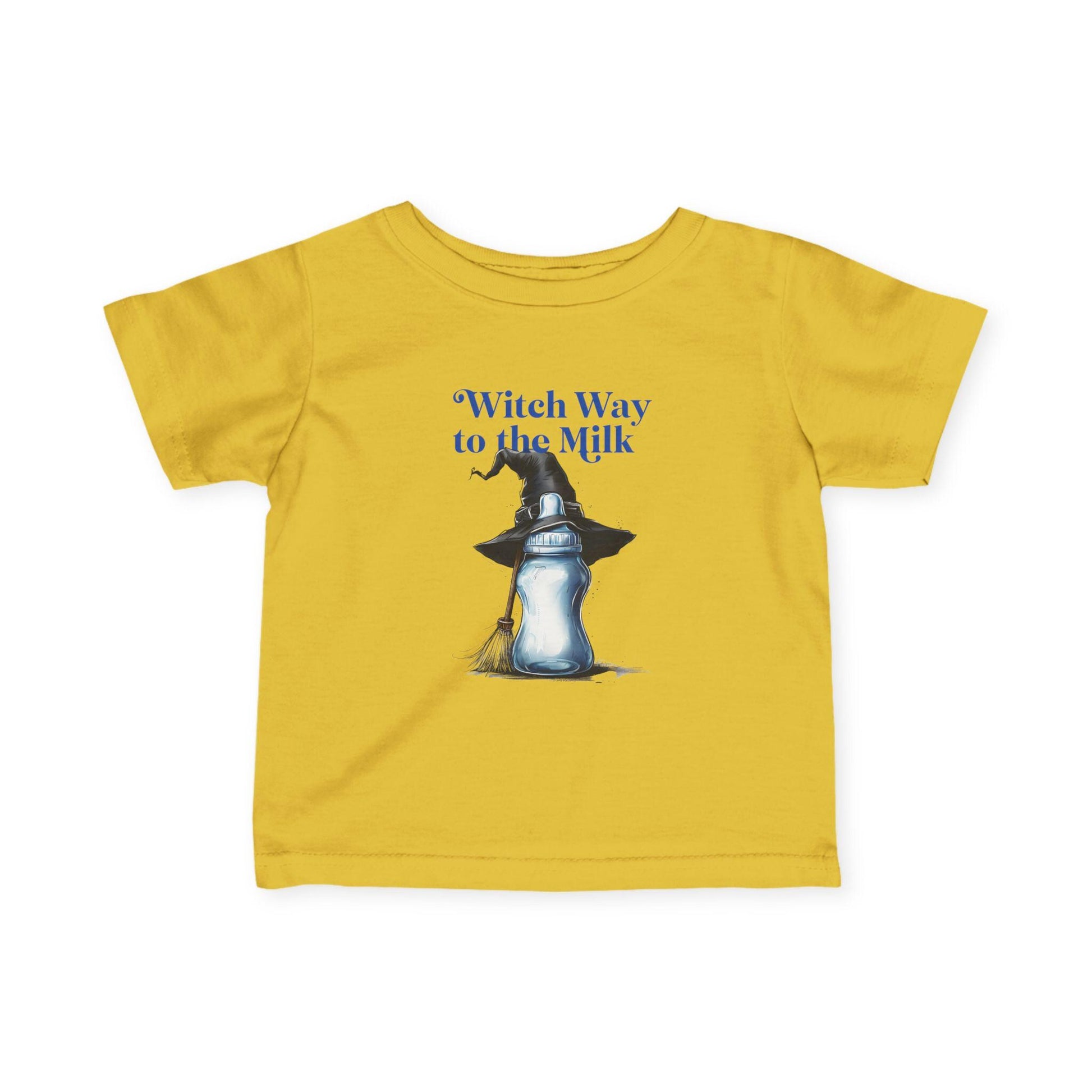 Adorable Infant Jersey Tee - "Witch Way to the Milk" - Perfect for Halloween, Baby Showers, Toddler Tees, Unique Gifts, Cute Outfits