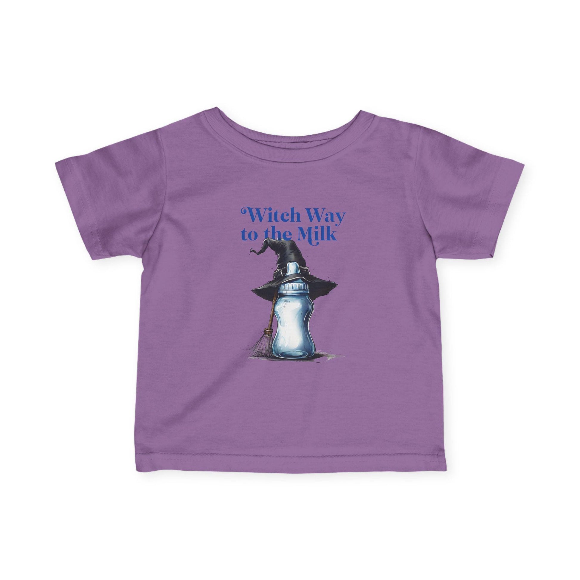 Adorable Infant Jersey Tee - "Witch Way to the Milk" - Perfect for Halloween, Baby Showers, Toddler Tees, Unique Gifts, Cute Outfits