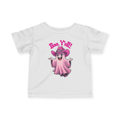 Boo Y'all Infant Tee, Cute Halloween Shirt, Toddler Ghost Top, Baby Ghoul Outfit, Kids Halloween Apparel, Spooky Birthday Gift