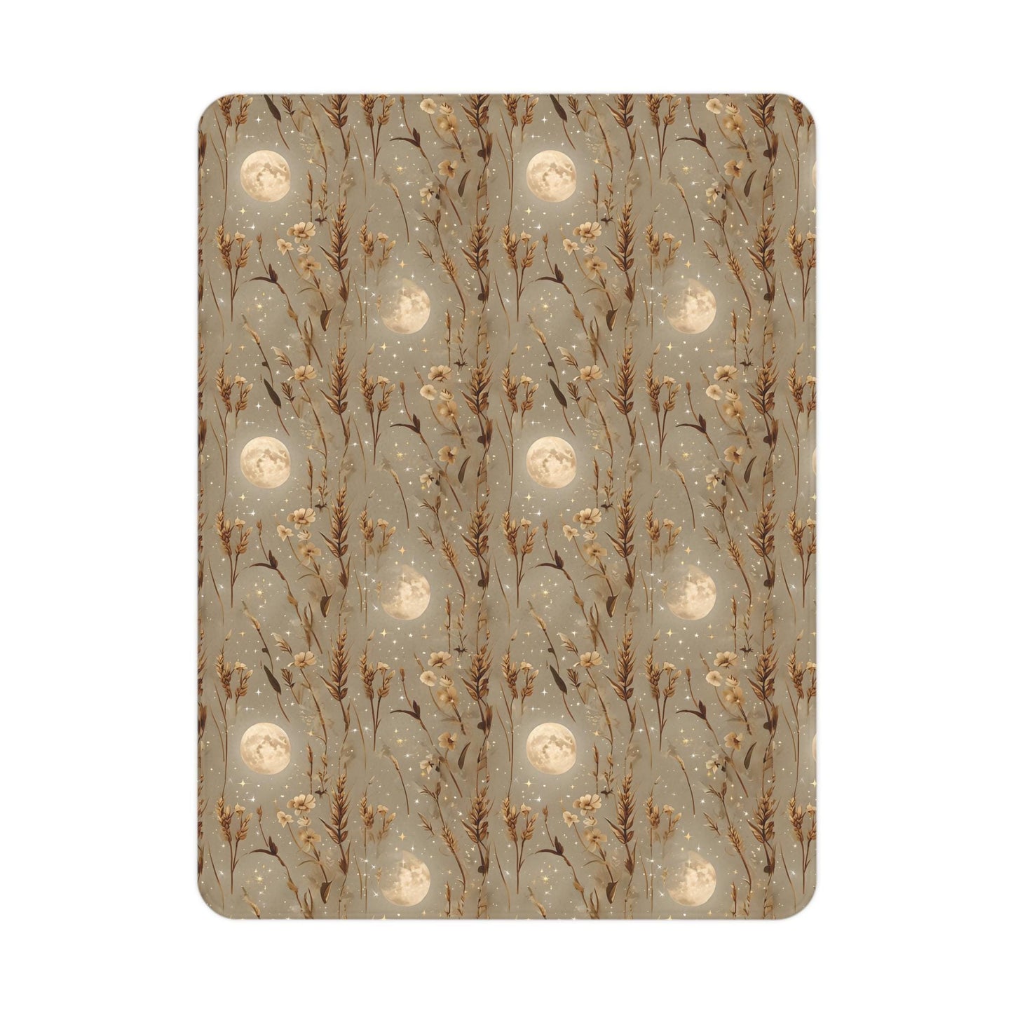 Whimsical Moonlit Fleece Toddler Blanket: Cozy Nursery Decor