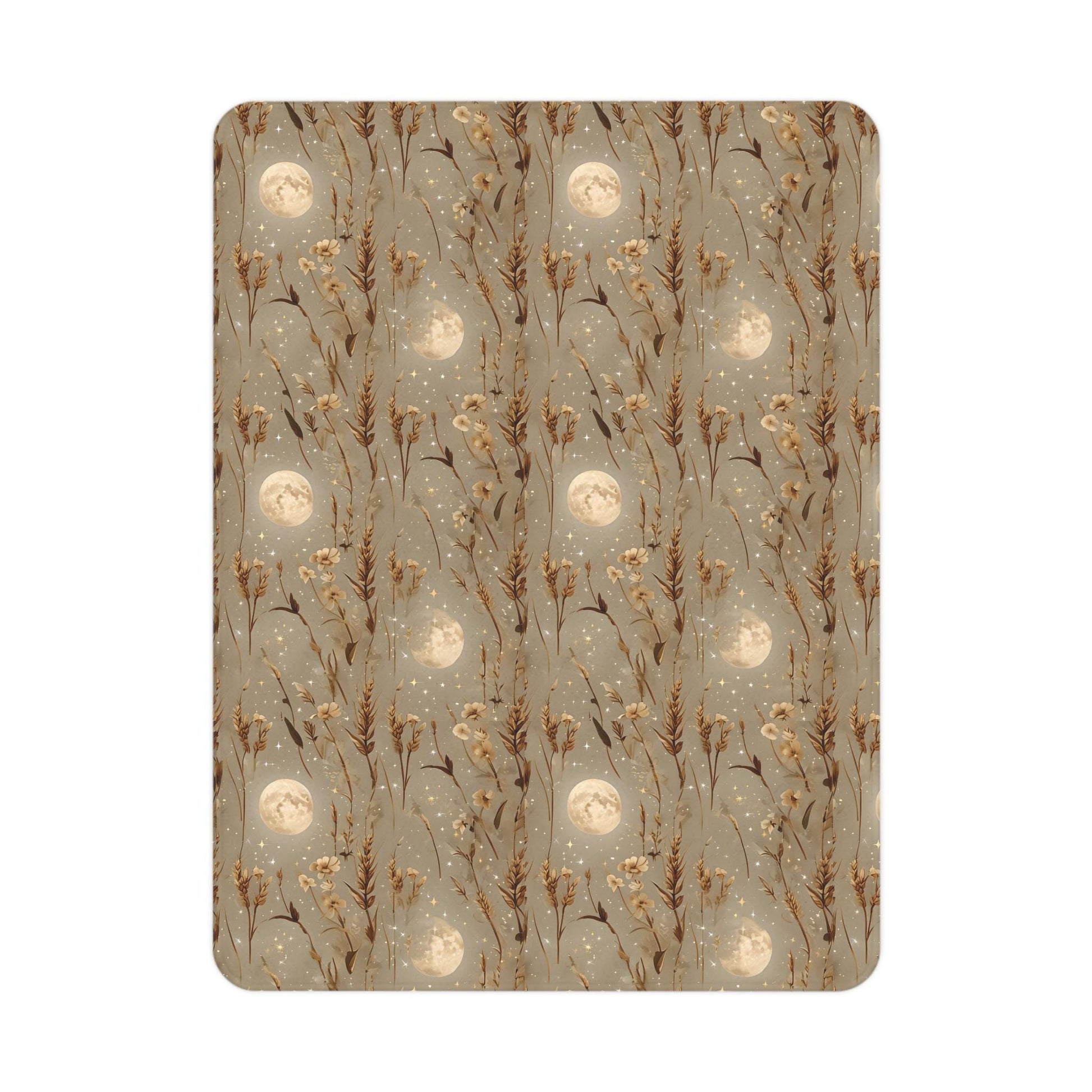 Whimsical Moonlit Fleece Toddler Blanket: Cozy Nursery Decor