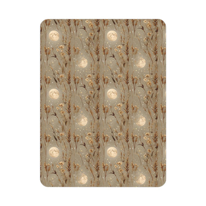 Whimsical Moonlit Fleece Toddler Blanket: Cozy Nursery Decor