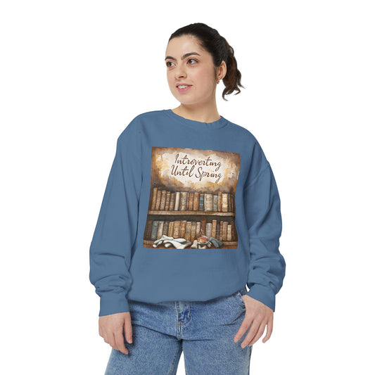 Introverting Until Spring Sweatshirt: Cozy Book Lover Apparel