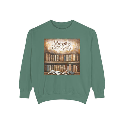 Introverting Until Spring Sweatshirt: Cozy Book Lover Apparel