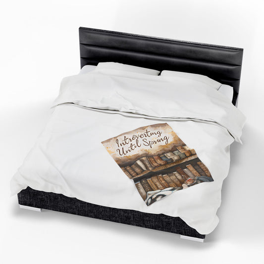 Book Lover Velveteen Plush Blanket: Cozy Reading Nook Decor