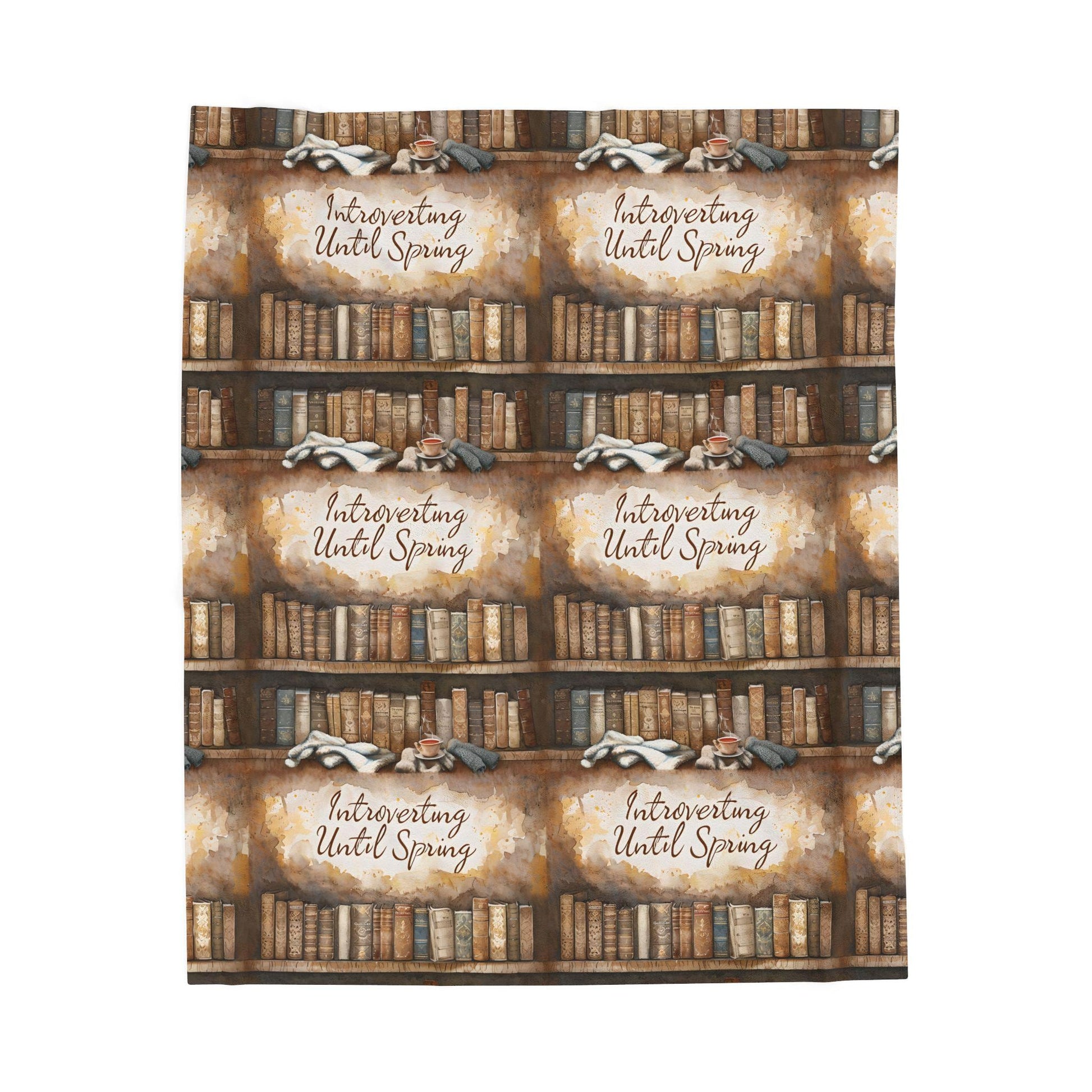 Book Lover Velveteen Plush Blanket: Cozy Reading Nook Decor