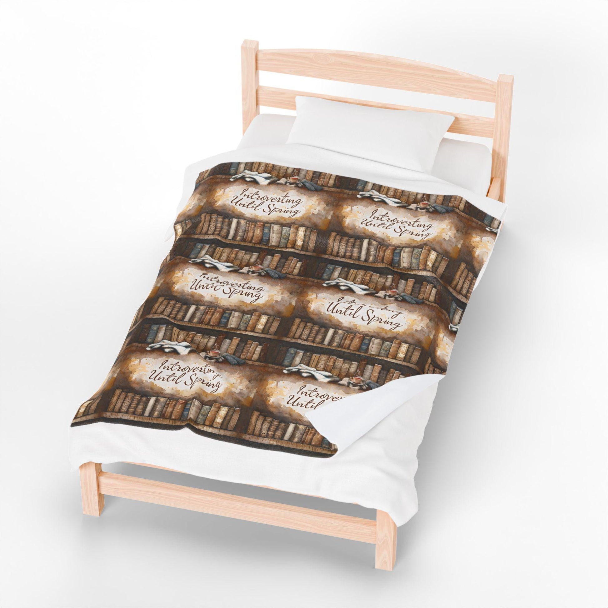 Book Lover Velveteen Plush Blanket: Cozy Reading Nook Decor