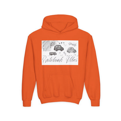 Notebook Vibes Youth Hoodie, Cool Car Design Sweatshirt, Gift for Teen Boys Girls, Casual Wear, Birthday Present, Art Lover Apparel