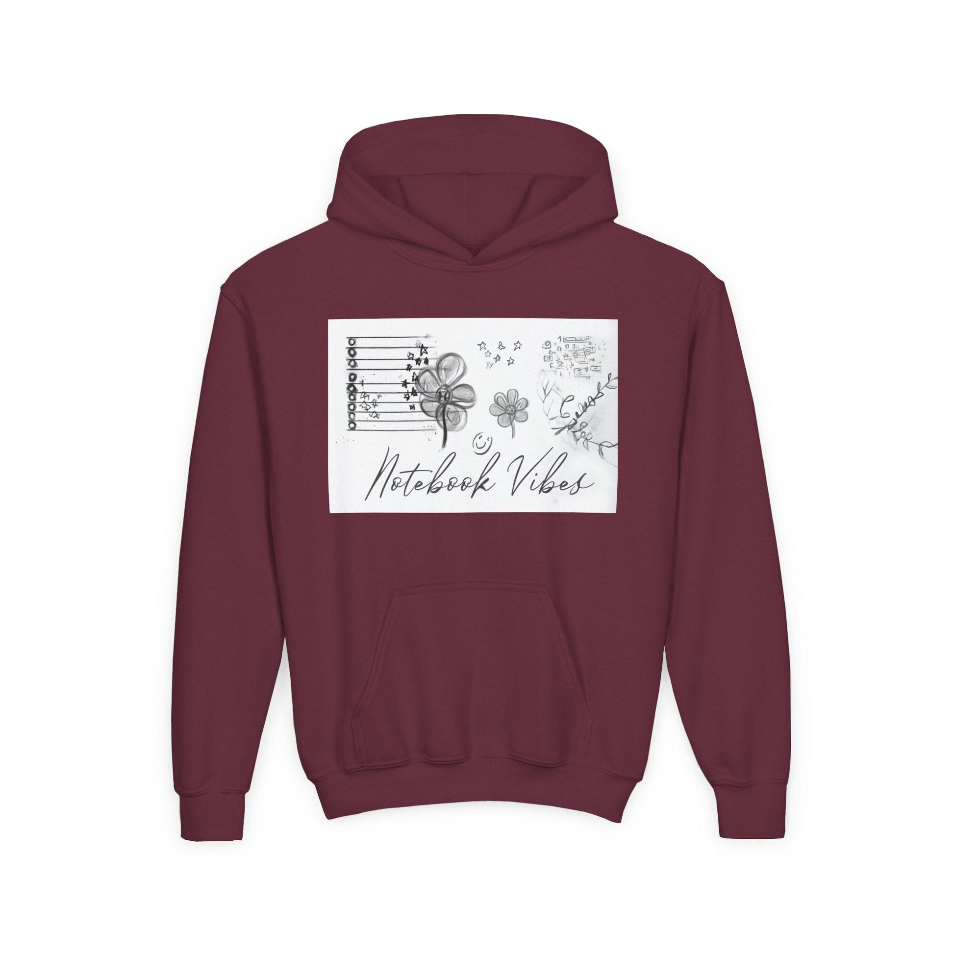 Notebook Vibes Youth Hoodie: Cozy Cotton-Blend Sweatshirt