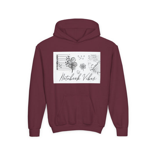 Notebook Vibes Youth Hoodie: Cozy Cotton-Blend Sweatshirt