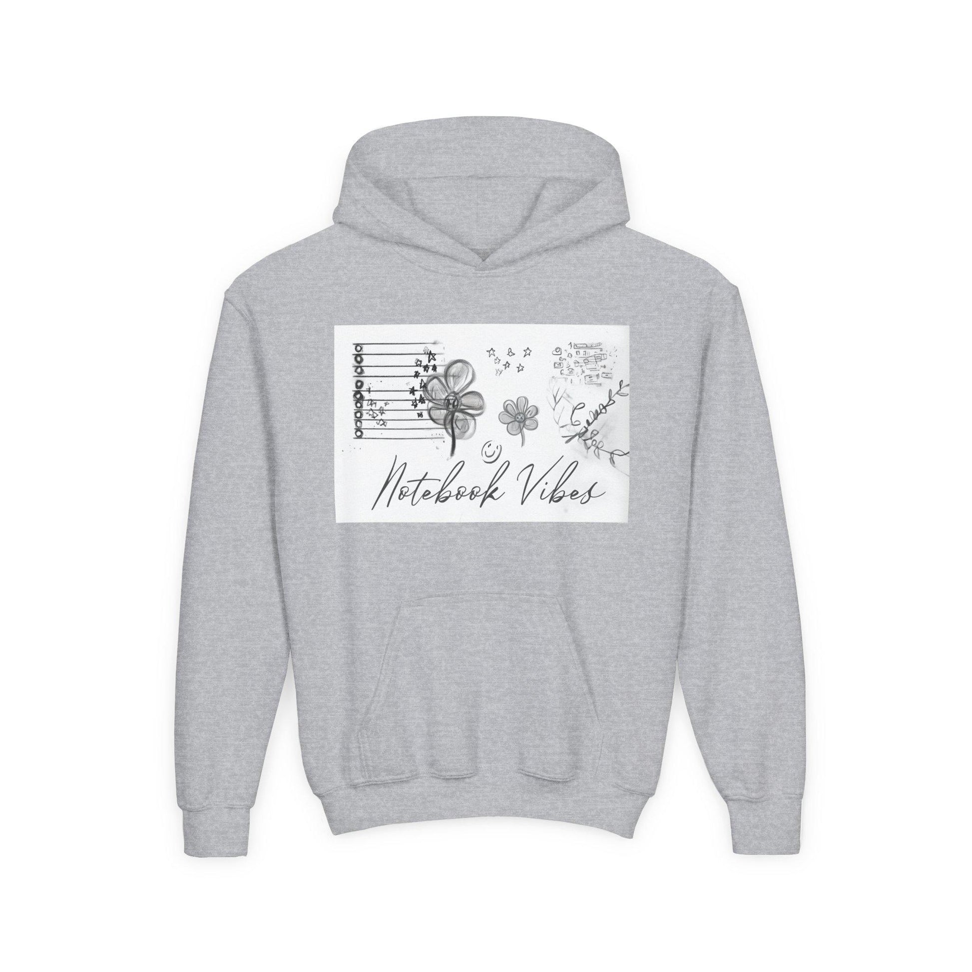 Notebook Vibes Youth Hoodie: Cozy Cotton-Blend Sweatshirt