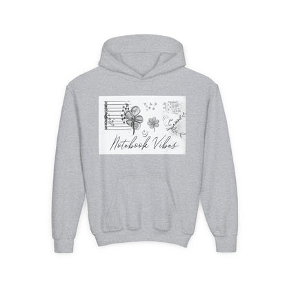 Notebook Vibes Youth Hoodie: Cozy Cotton-Blend Sweatshirt