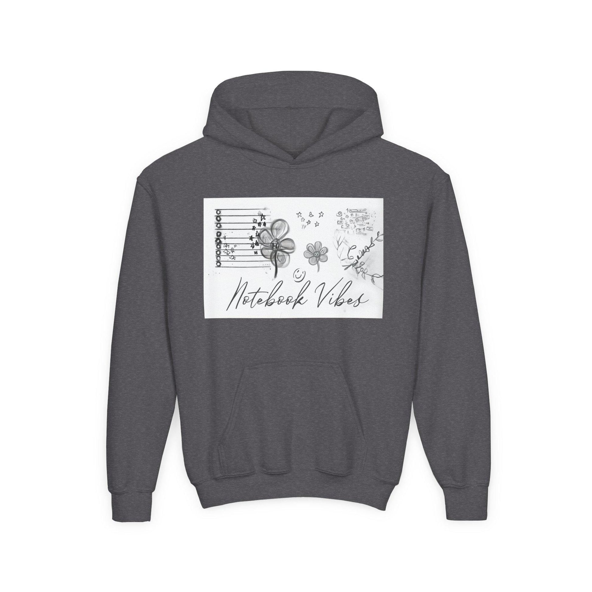 Notebook Vibes Youth Hoodie: Cozy Cotton-Blend Sweatshirt