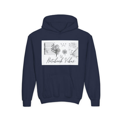 Notebook Vibes Youth Hoodie: Cozy Cotton-Blend Sweatshirt