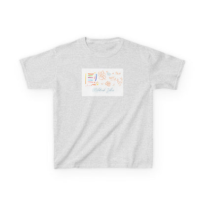 Kids Heavy Cotton Tee: Fun Notebook Graphic Unisex Shirt