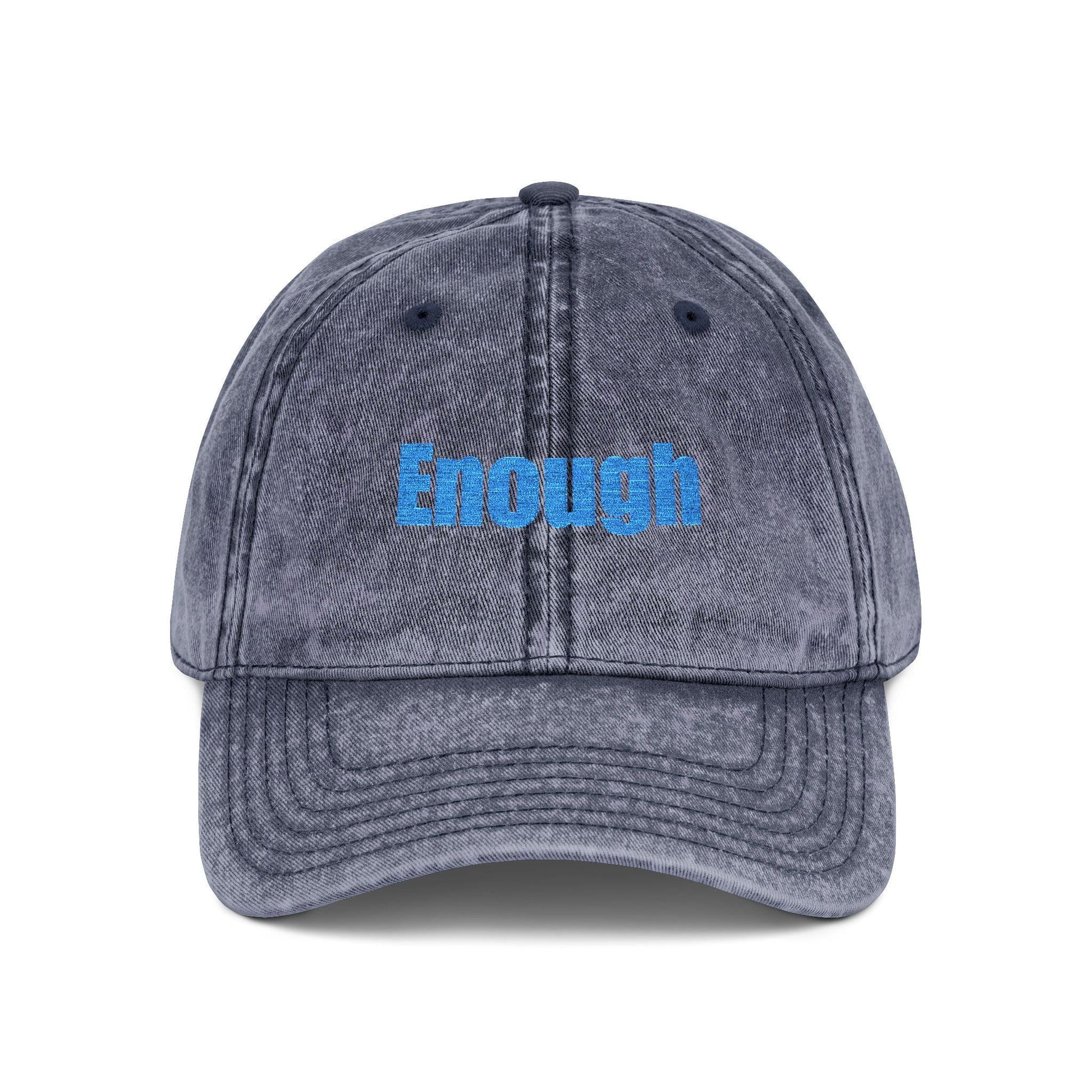 Embroidered "Enough" Vintage Cap: Motivational Unisex Baseball Hat