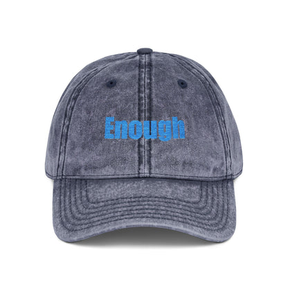 Embroidered "Enough" Vintage Cap: Motivational Unisex Baseball Hat