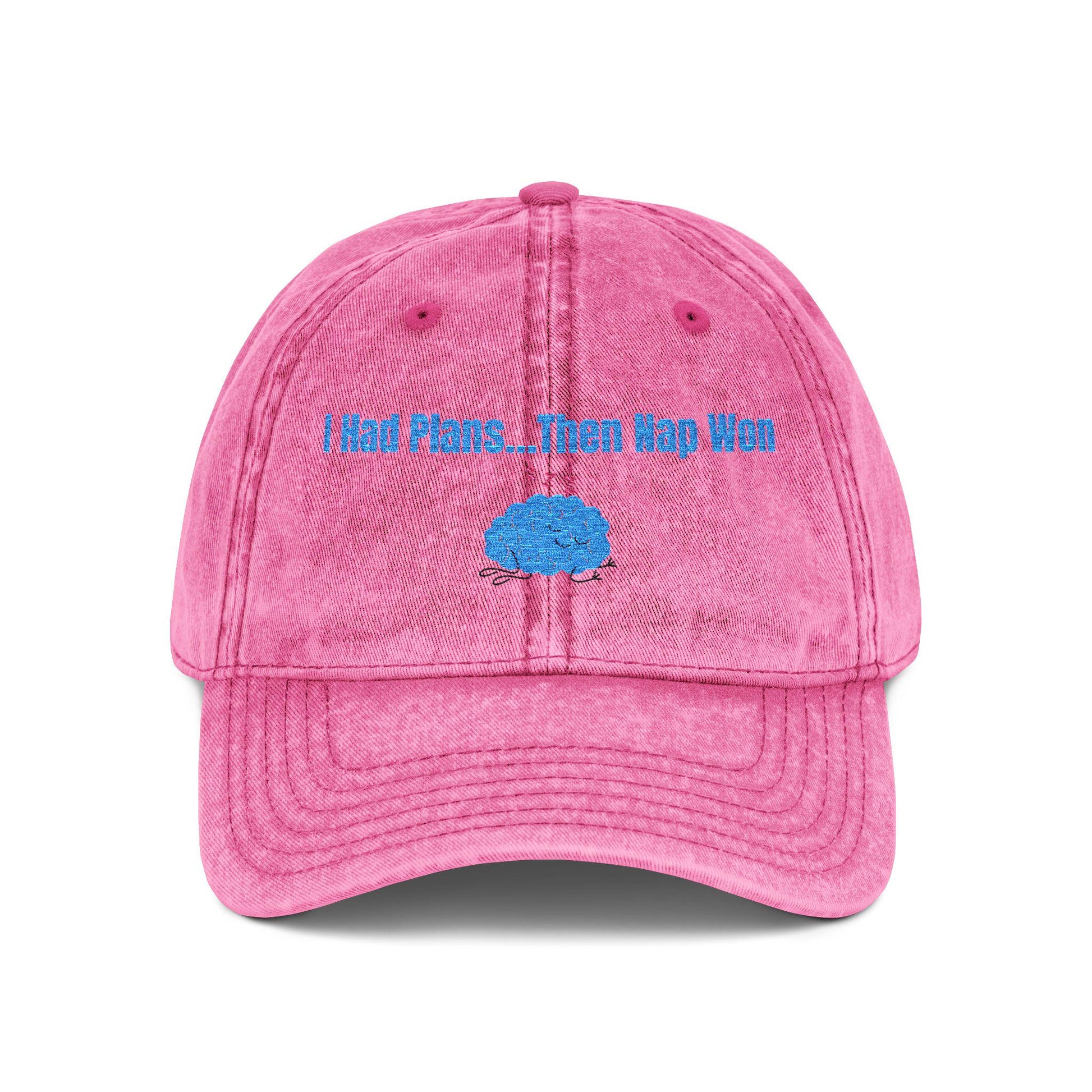Embroidered Baseball Cap: I Had Plans and then Nap Won - Vintage Snapback
