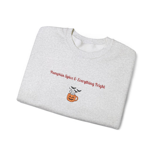 Embroidered Pumpkin Spice Sweatshirt: Cozy Unisex Fall Crewneck