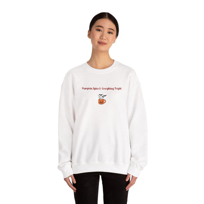 Embroidered Pumpkin Spice Sweatshirt: Cozy Unisex Fall Crewneck