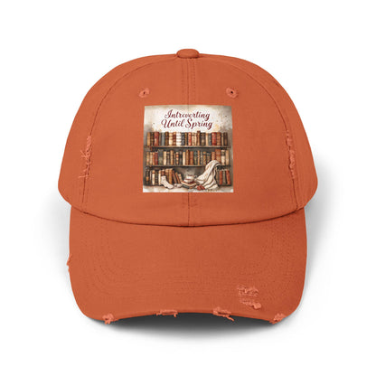 Introverting Until Spring Distressed Cap: Cozy Book Lover Gift
