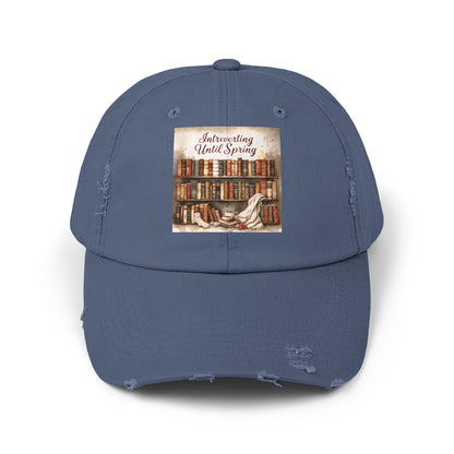 Introverting Until Spring Distressed Cap: Cozy Book Lover Gift