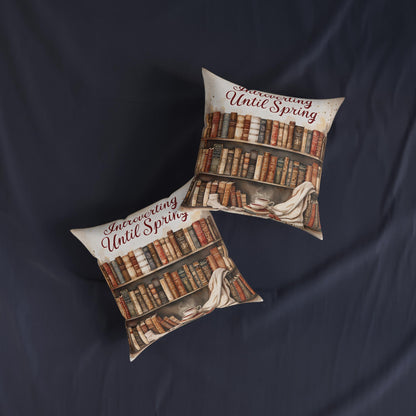 Cozy Bookshelf Pillow: Literary Home Decor for Book Lovers