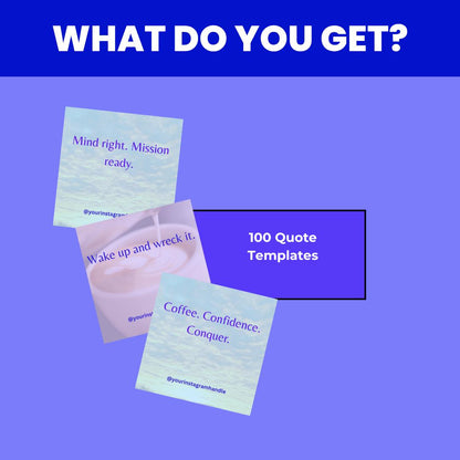 100 Morning Motivation Canva Templates | Sunrise Quote Bundle Editable