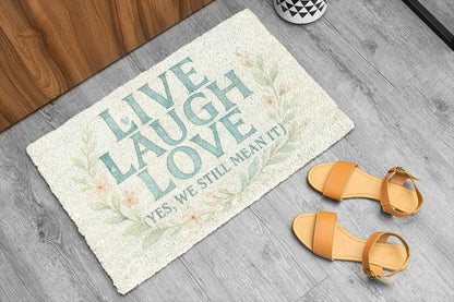 Live Laugh Love Doormat: Eco-Friendly Coir, Anti-Slip Entryway Rug