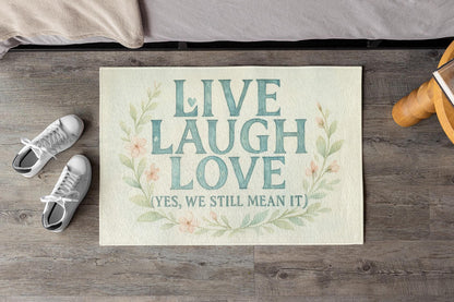 Live Laugh Love Doormat: Eco-Friendly Coir, Anti-Slip Entryway Rug