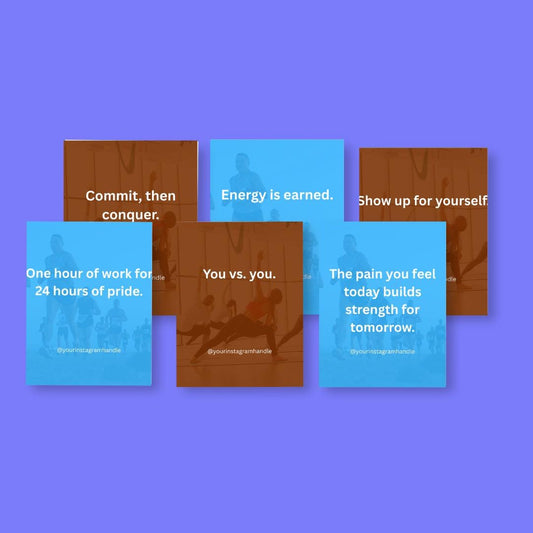 Fitness Motivation Quotes Canva Template: Editable Wellness Social Media Graphics (Digital Download)